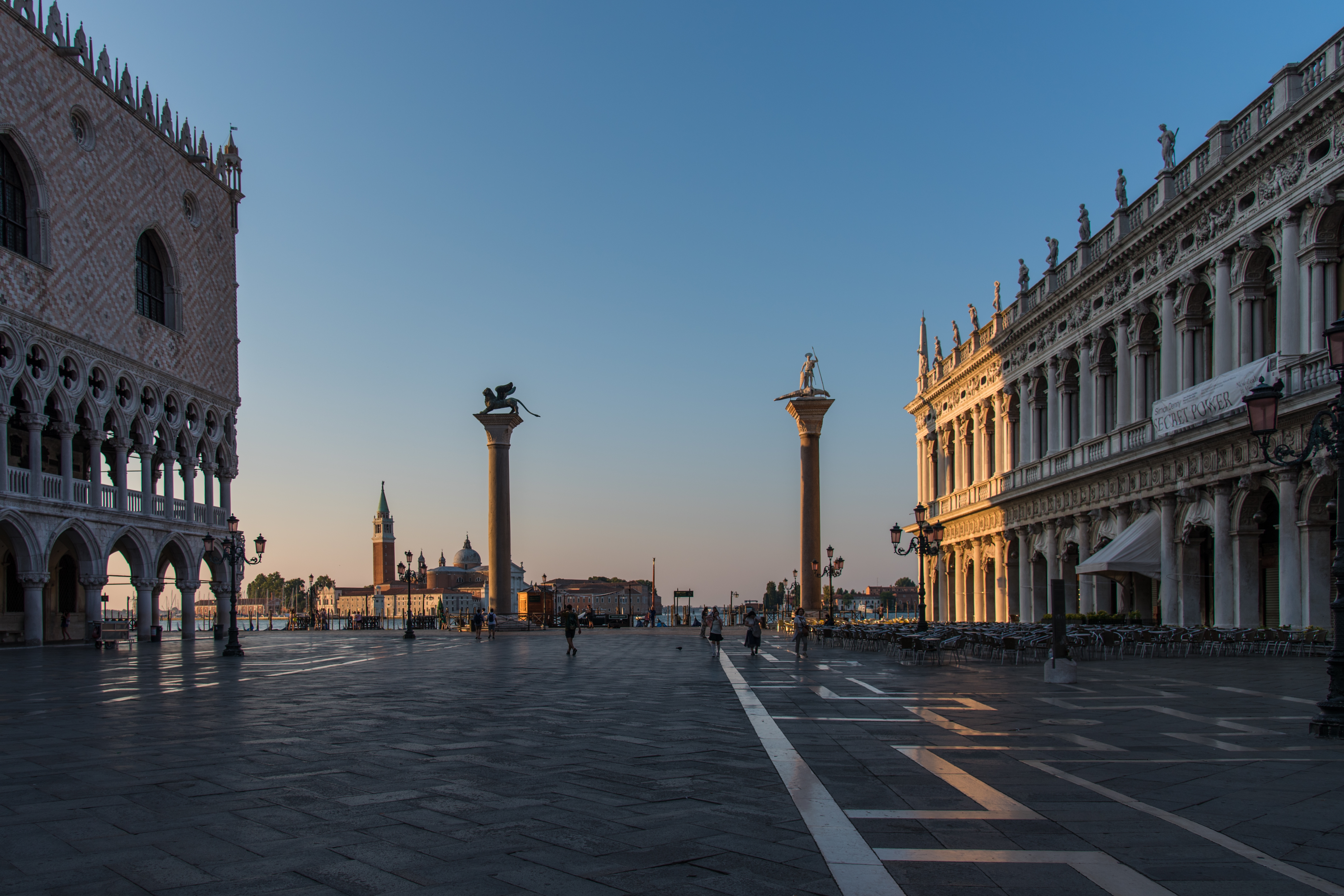 statues buildings doge s palace venice italy